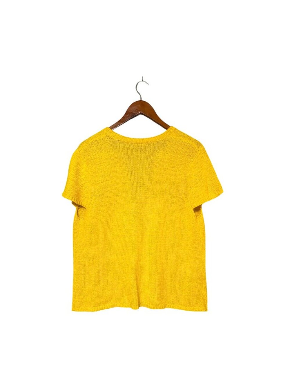 Yellow Jones Wear Short-Sleeve Knit Cardigan XL Made In Taiwan - Picture 2 of 5